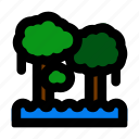 swamp, water, forest, jungle