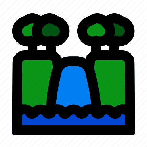 Waterfall, water, forest, jungle icon - Download on Iconfinder