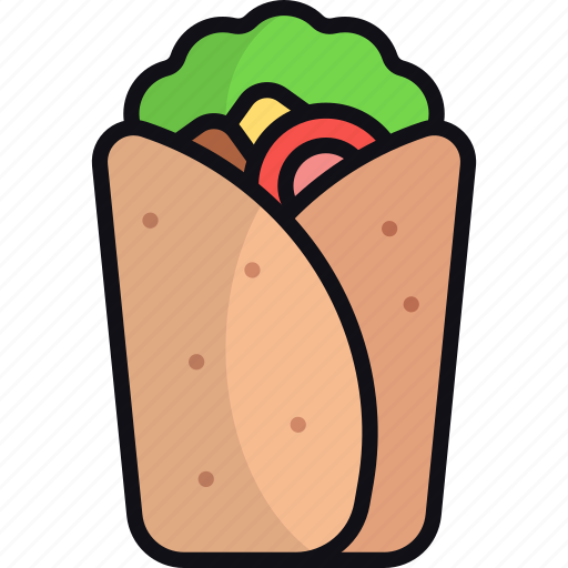 Kebab, culinary, fast food, wrap, street food, takeaway icon - Download on Iconfinder
