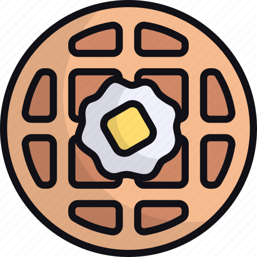 Waffle, bakery, dessert, breakfast, food icon - Download on Iconfinder