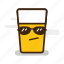 alcohol, beer, cool, emoji, emoticon, expression, froth, glass, goggles, sunglasses 