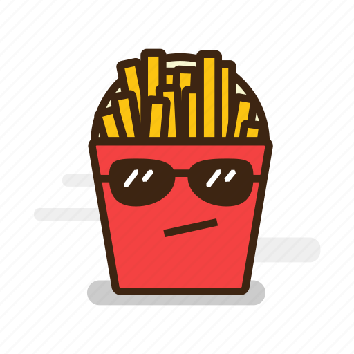 Cool, emoji, emoticon, expression, fast food, french, fries icon - Download on Iconfinder