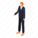 business, businessman, cartoon, computer, isometric, person, silhouette