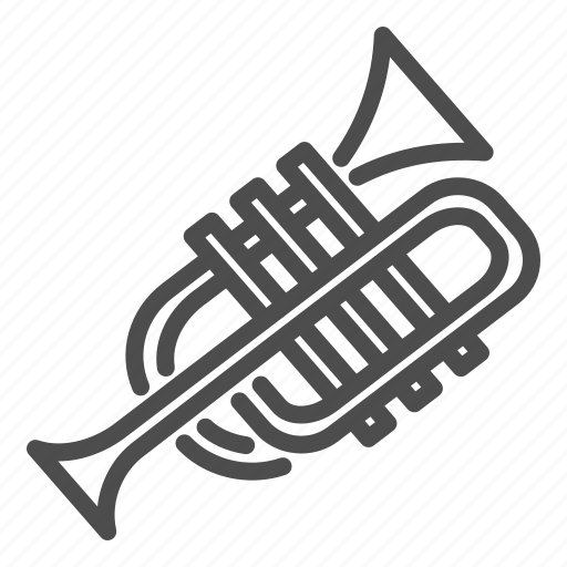 Trumpet, sound, music, instrument, bend, button, pipe icon - Download on Iconfinder