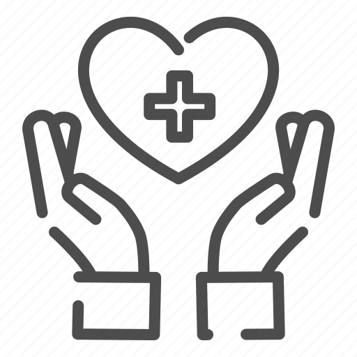 Care, medical, assistance, heart, cross, hand, love icon - Download on Iconfinder