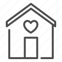 house, home, residential, building, heart, love, door