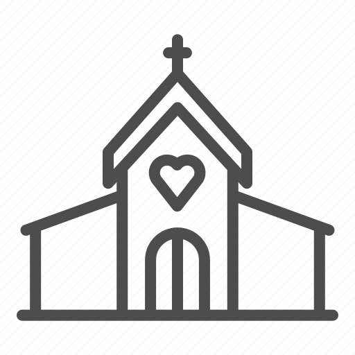 Church, christian, building, catholic, cross, door, heart icon - Download on Iconfinder