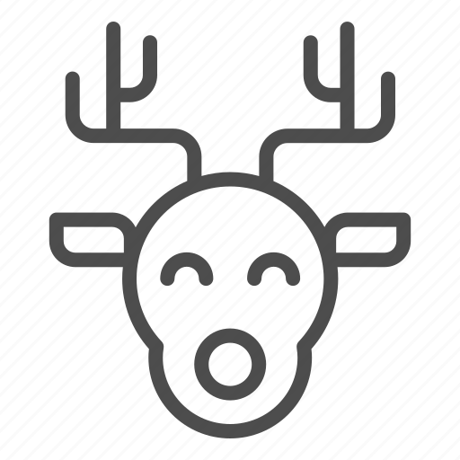 Deer, animal, forest, head, horn, ear, face icon - Download on Iconfinder