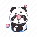 kawaii, panda, bear, cute, play, butterfly 