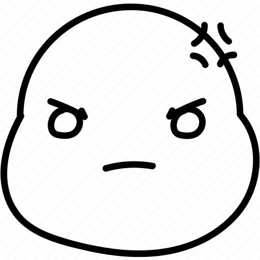 Annoyed, emoji, face, kawaii icon - Download on Iconfinder