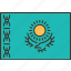 kazakhstan, flag, country, national, government 