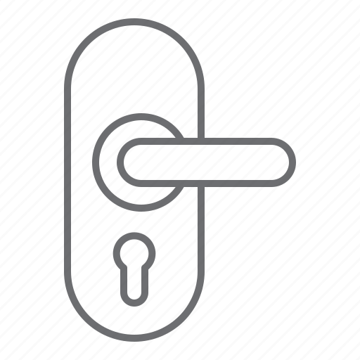 Doorknob, door, interior, lock, key icon - Download on Iconfinder
