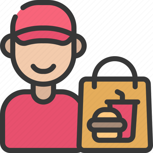Takeout, delivery, worker, profession, job icon - Download on Iconfinder