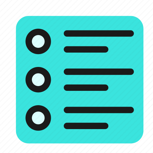 List, bullet, number, checklist, text, typing, writing icon - Download on Iconfinder