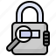 padlock, magnifying, glass, search, security, loupe 