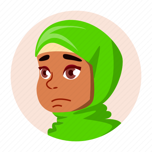 Arab, avatar, emotion, expression, girl, kid icon - Download on Iconfinder