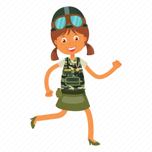 Army, girl, kid, military, soldier icon - Download on Iconfinder