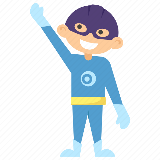 Child superhero, comic superhero, superboy, superhero cartoon, superhero kid icon - Download on Iconfinder