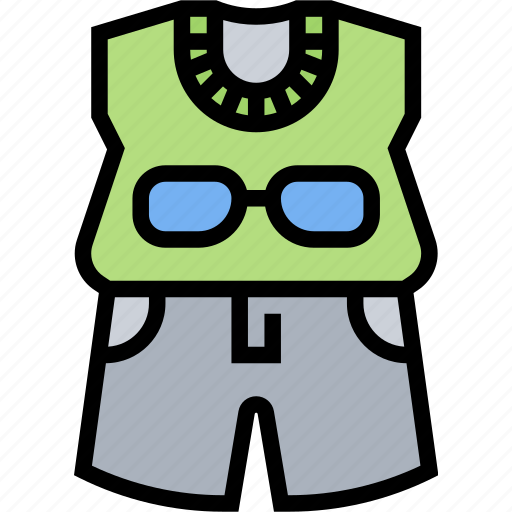 Summer, clothes, shirt, shorts, small icon - Download on Iconfinder