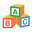 abc, alphabet, blocks, cubes, education, toy, block 