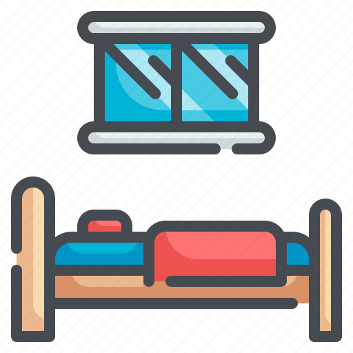 Bed, hotel, bedroom, room, sleep icon - Download on Iconfinder