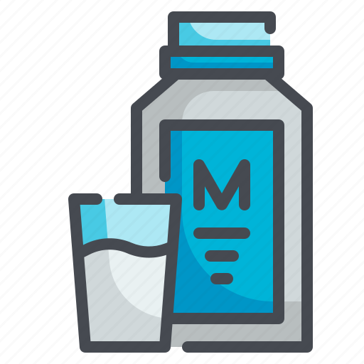Milk, calcium, bottle, drink, beverage icon - Download on Iconfinder