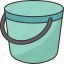 bucket, water, container, household, housework 