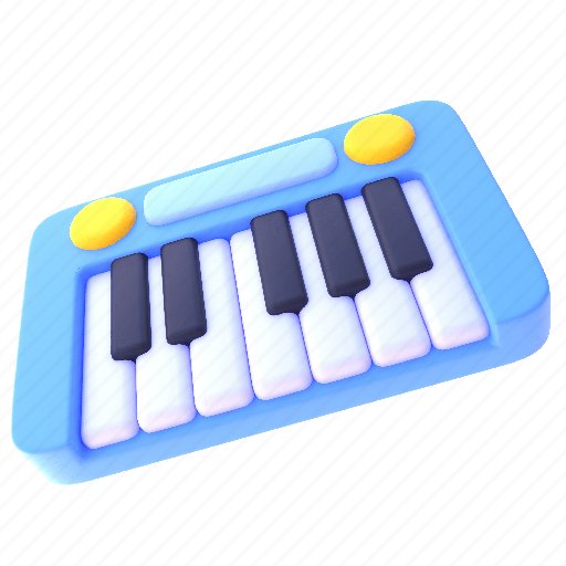 Piano, 2, kindergarten, kid, toys 3D illustration - Download on Iconfinder