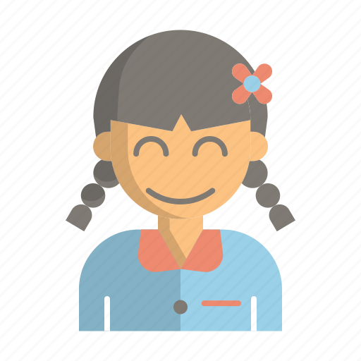 Education, girl, happy, kindergarten, school, student, young icon - Download on Iconfinder