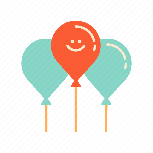 Balloons, birthday, celebrate, colorful, kids, kindergarten, party icon - Download on Iconfinder
