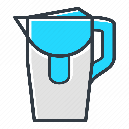 Filter, fluid, half, water, water filter icon - Download on Iconfinder