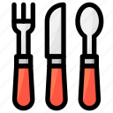 cutlery, knife, fork, spoon, kitchen