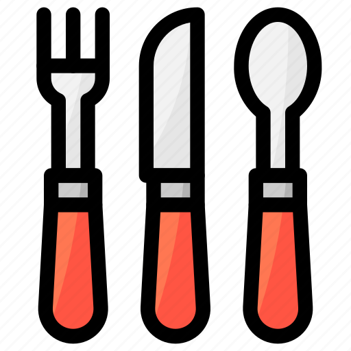 Cutlery, knife, fork, spoon, kitchen icon - Download on Iconfinder