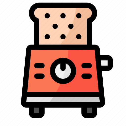 Toaster, toast, bread, food, kitchen icon - Download on Iconfinder