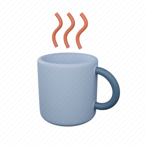 Mug, cup, hot, coffee, tea, cafe, restaurant 3D illustration - Download on Iconfinder