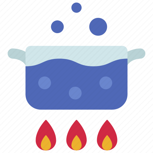 Boiling, water, boil, hob, flames icon - Download on Iconfinder