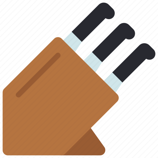 Knife, block, knives, kitchen, chef icon - Download on Iconfinder