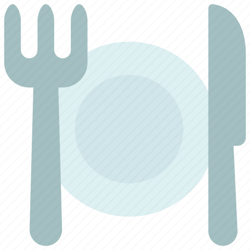 Knife, fork, and, plate, food, eating icon - Download on Iconfinder