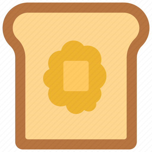 Melting, butter, on, toast, melt icon - Download on Iconfinder