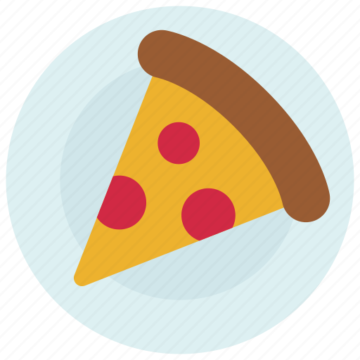 Pizza, slice, plate, eat, food, meal icon - Download on Iconfinder