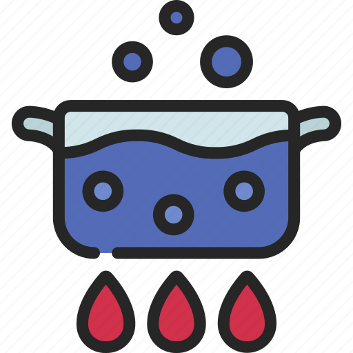 Boiling, water, boil, hob, flames icon - Download on Iconfinder
