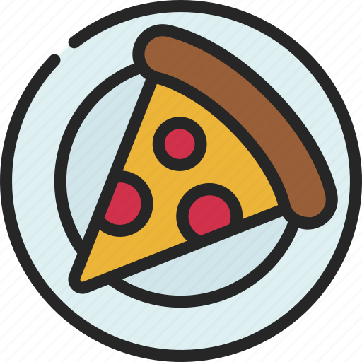Pizza, slice, plate, eat, food, meal icon - Download on Iconfinder