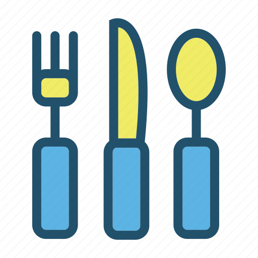 Eat, food, fork, kitchen, knife, restaurant, spoon icon - Download on Iconfinder