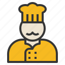 chef, cook, head, occupation, uniform