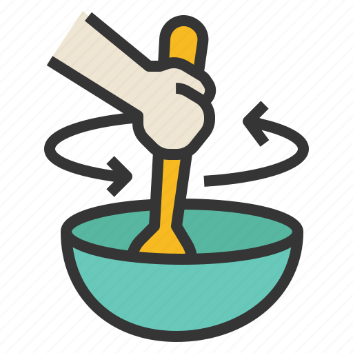 Bowl, food, mix, spatula, stir icon - Download on Iconfinder