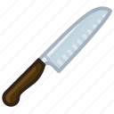 blade, cooking, cut, kitchen, knife, santoku