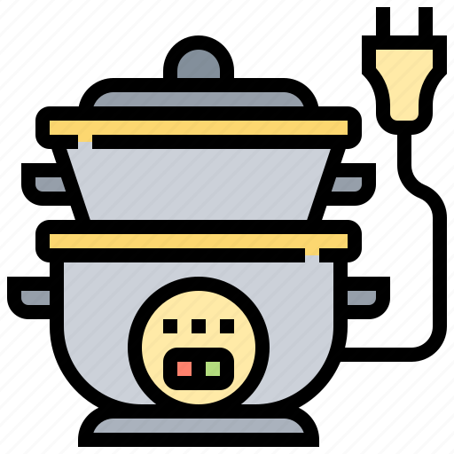 Cooker, electric, kitchen, rice, steamer icon - Download on Iconfinder