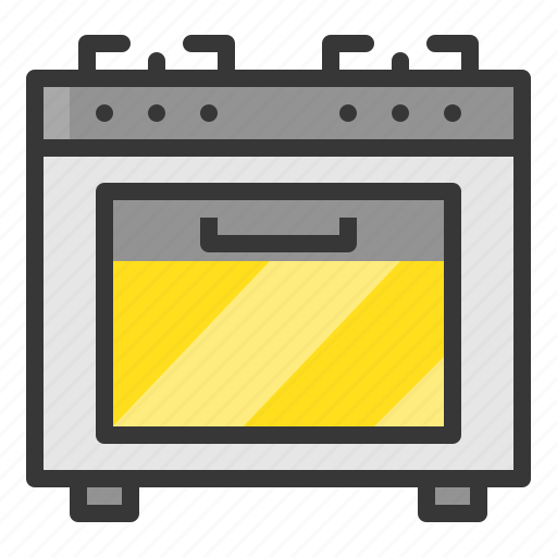 Gas stove, kitchen, kitchenware, oven, utensill icon - Download on Iconfinder