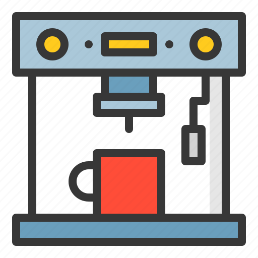 Coffee, coffee machine, kitchen, kitchenware, utensill icon - Download on Iconfinder