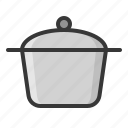 kitchen, kitchenware, pot, steel pot, utensill